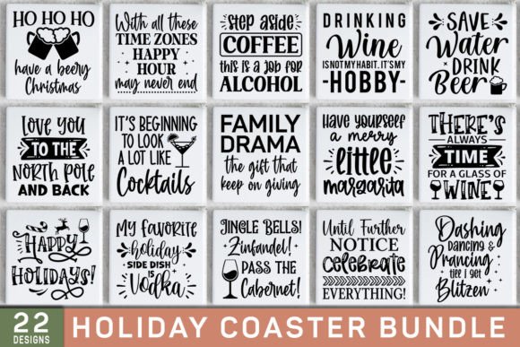 Christmas Holiday Coaster SVG Bundle Review: A Designer’s Perspective