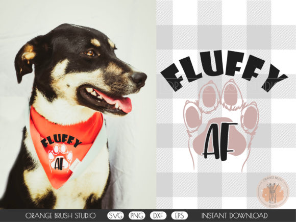 Fluffy Dog Bandana SVG Funny Quote Review