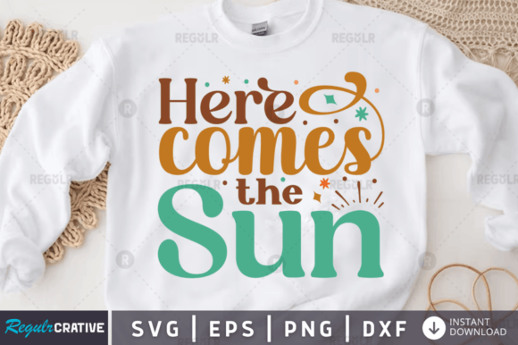 Here Comes the Sun Svg Design: A Warm and Radiant Embroidery Addition