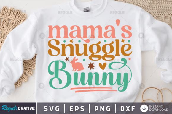 Mama's Snuggle Bunny Svg Design: A Warm Embrace for Embroidery Projects