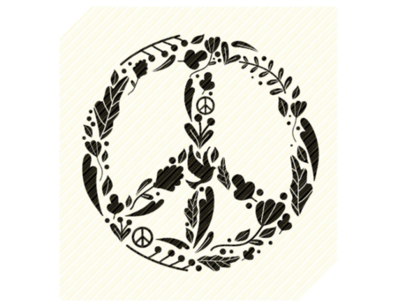 Peace Symbol Peace Sign Graphic Review for Real Embroidery Projects
