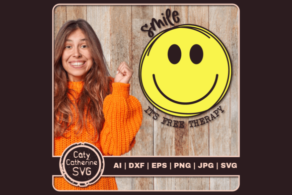 Smile It's Free Therapy Happiness Quote Review for Embroidery Projects